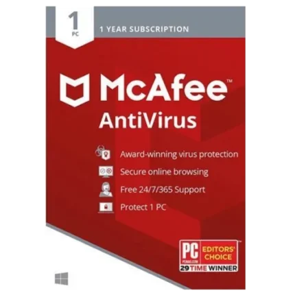 McAfee AntiVirus - 1-Year / 3-PC